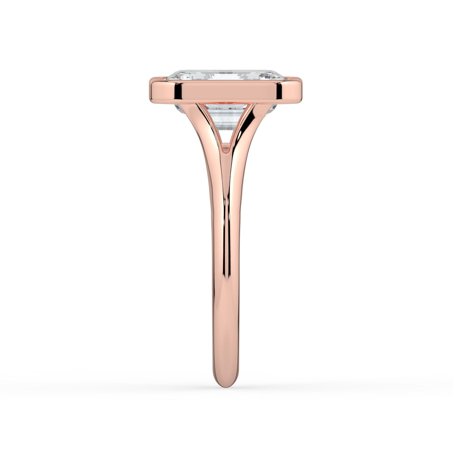 The Gabriella Ring - Emerald Bezel with Split Band