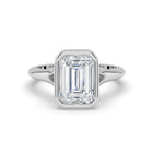 The Gabriella Ring - Emerald Bezel with Split Band