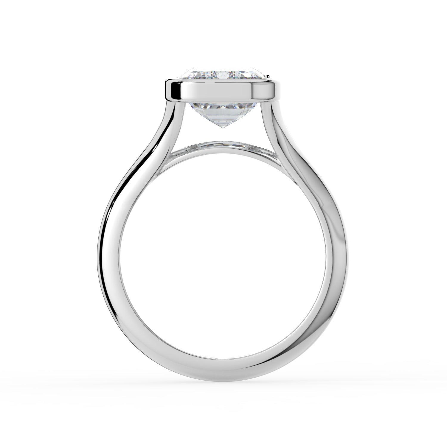 The Gabriella Ring - Emerald Bezel with Split Band