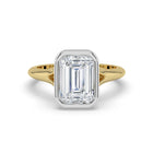 The Gabriella Ring - Emerald Bezel with Split Band