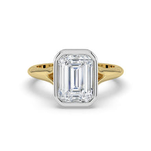 The Gabriella Ring - Emerald Bezel with Split Band