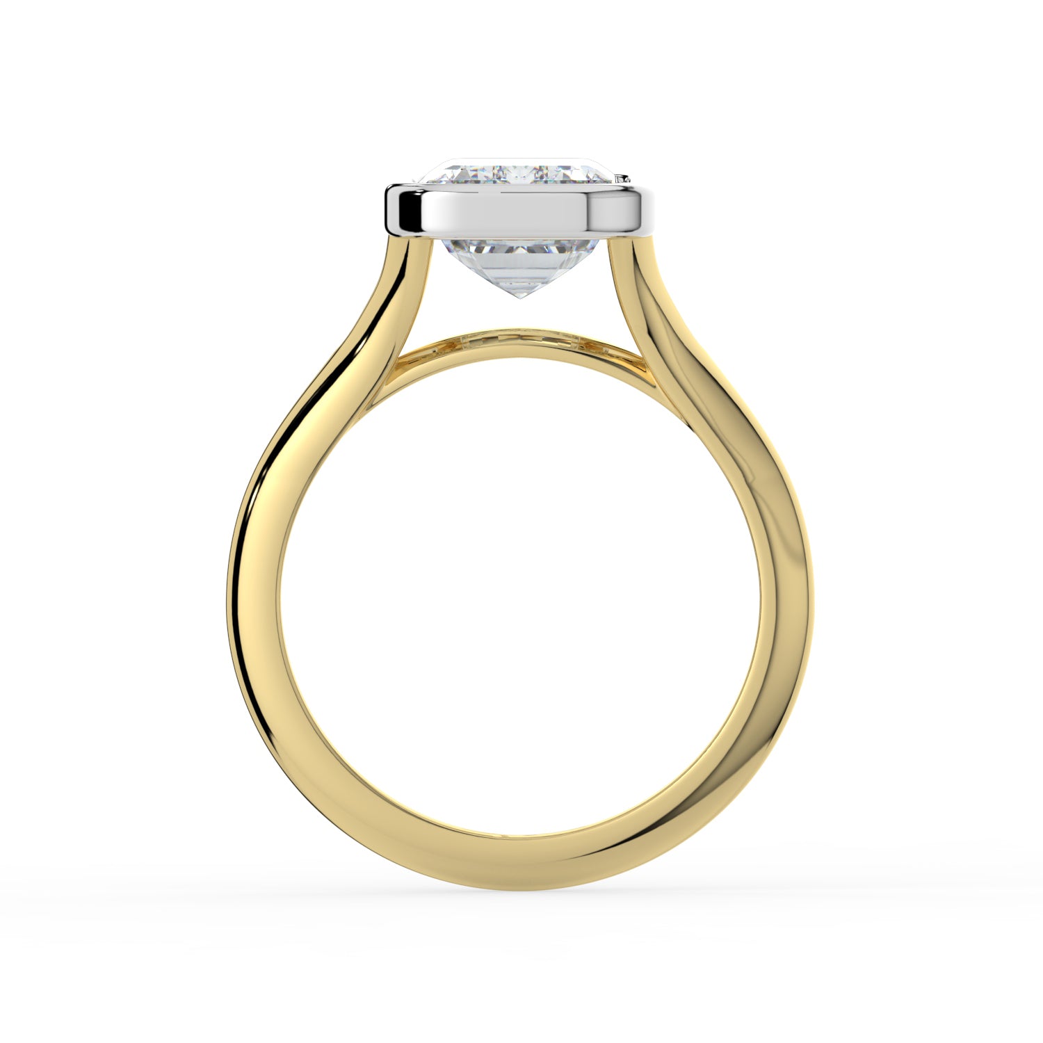 The Gabriella Ring - Emerald Bezel with Split Band