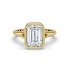 The Gabriella Ring - Emerald Bezel with Split Band