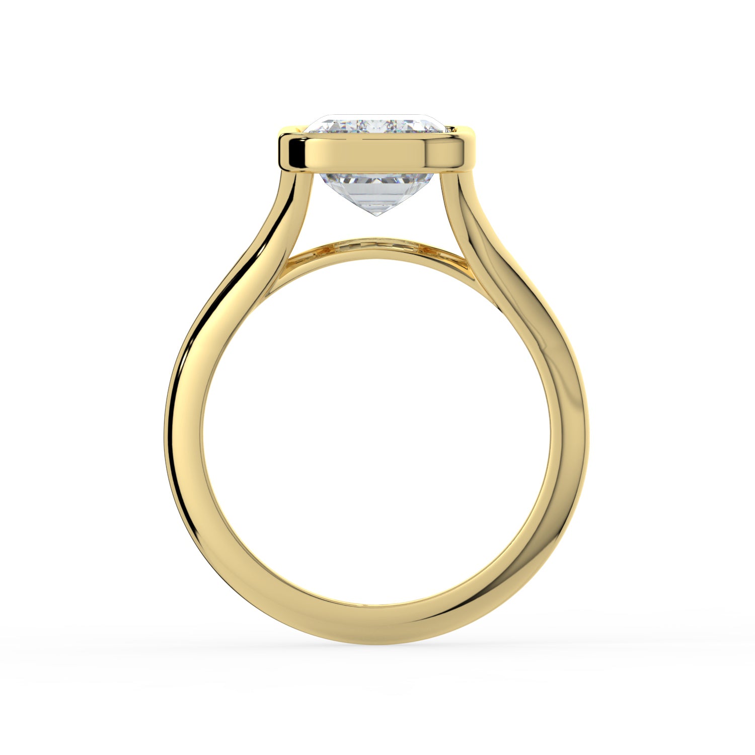 The Gabriella Ring - Emerald Bezel with Split Band