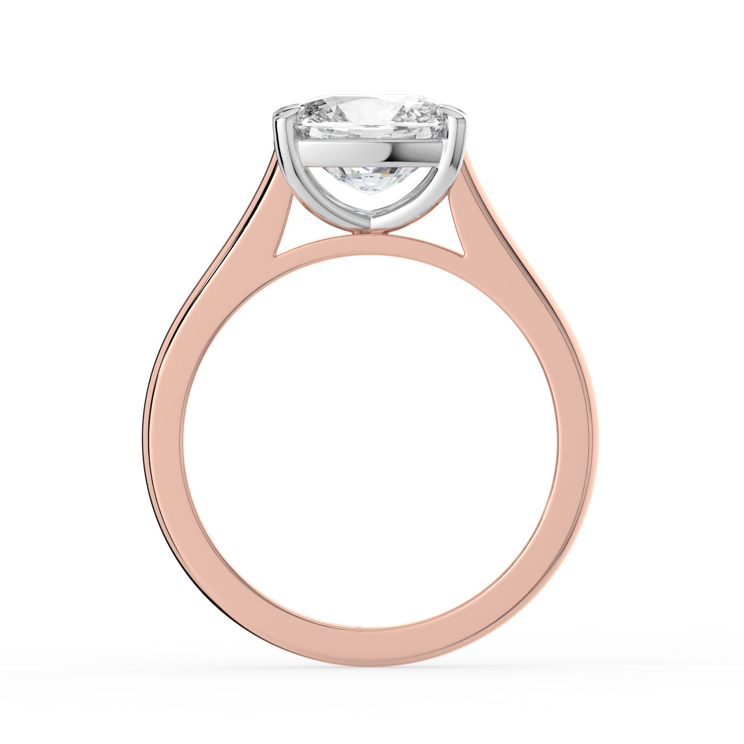 The Aria Ring - East-West Elongated Cushion Solitaire