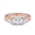 The Aria Ring - East-West Elongated Cushion Solitaire