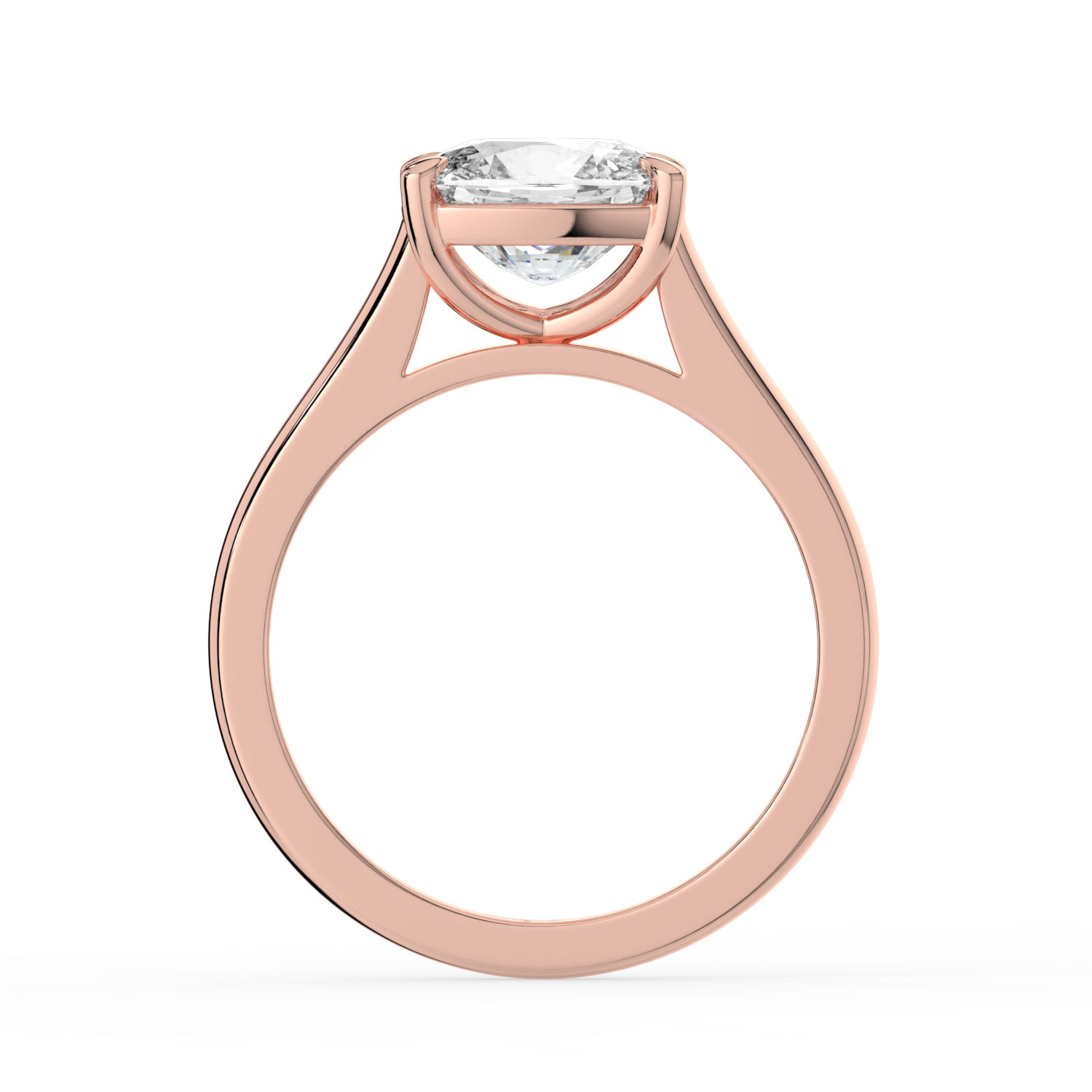 The Aria Ring - East-West Elongated Cushion Solitaire