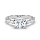 The Aria Ring - East-West Elongated Cushion Solitaire
