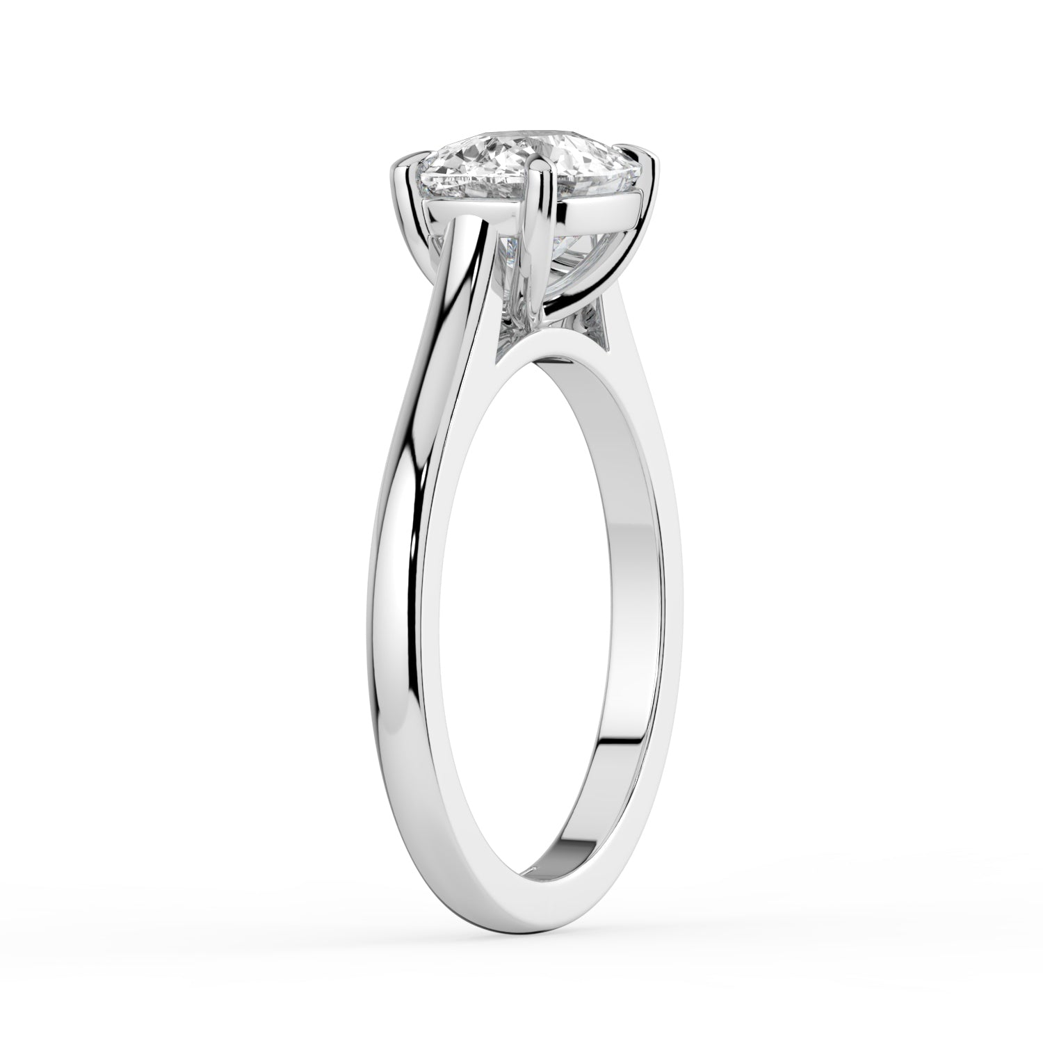 The Aria Ring - East-West Elongated Cushion Solitaire