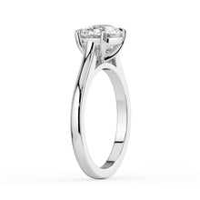 The Aria Ring - East-West Elongated Cushion Solitaire