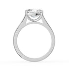 The Aria Ring - East-West Elongated Cushion Solitaire