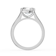 The Aria Ring — East-West Elongated Cushion Solitaire Lab-Grown Diamond Engagement Ring in White Gold | The Jewel Concierge