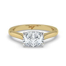 The Aria Ring - East-West Elongated Cushion Solitaire