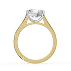 The Aria Ring - East-West Elongated Cushion Solitaire