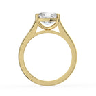 The Aria Ring - East-West Elongated Cushion Solitaire