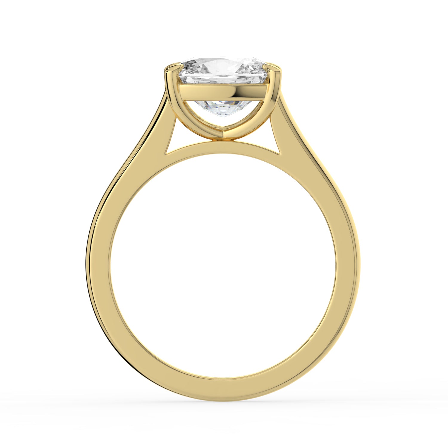 The Aria Ring - East-West Elongated Cushion Solitaire