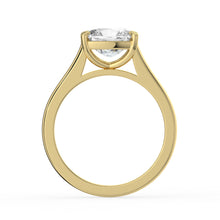 The Aria Ring - East-West Elongated Cushion Solitaire