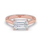 The Aria Ring - East-West Emerald Solitaire