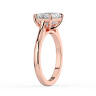 The Aria Ring - East-West Emerald Solitaire