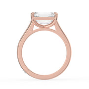 The Aria Ring — East-West Emerald Solitaire Lab-Grown Diamond Engagement Ring in Rose Gold | The Jewel Concierge