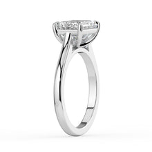 The Aria Ring - East-West Emerald Solitaire