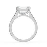 The Aria Ring — East-West Emerald Solitaire Lab-Grown Diamond Engagement Ring in White Gold | The Jewel Concierge