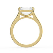 The Aria Ring — East-West Emerald Solitaire Lab-Grown Diamond Engagement Ring in Yellow Gold | The Jewel Concierge