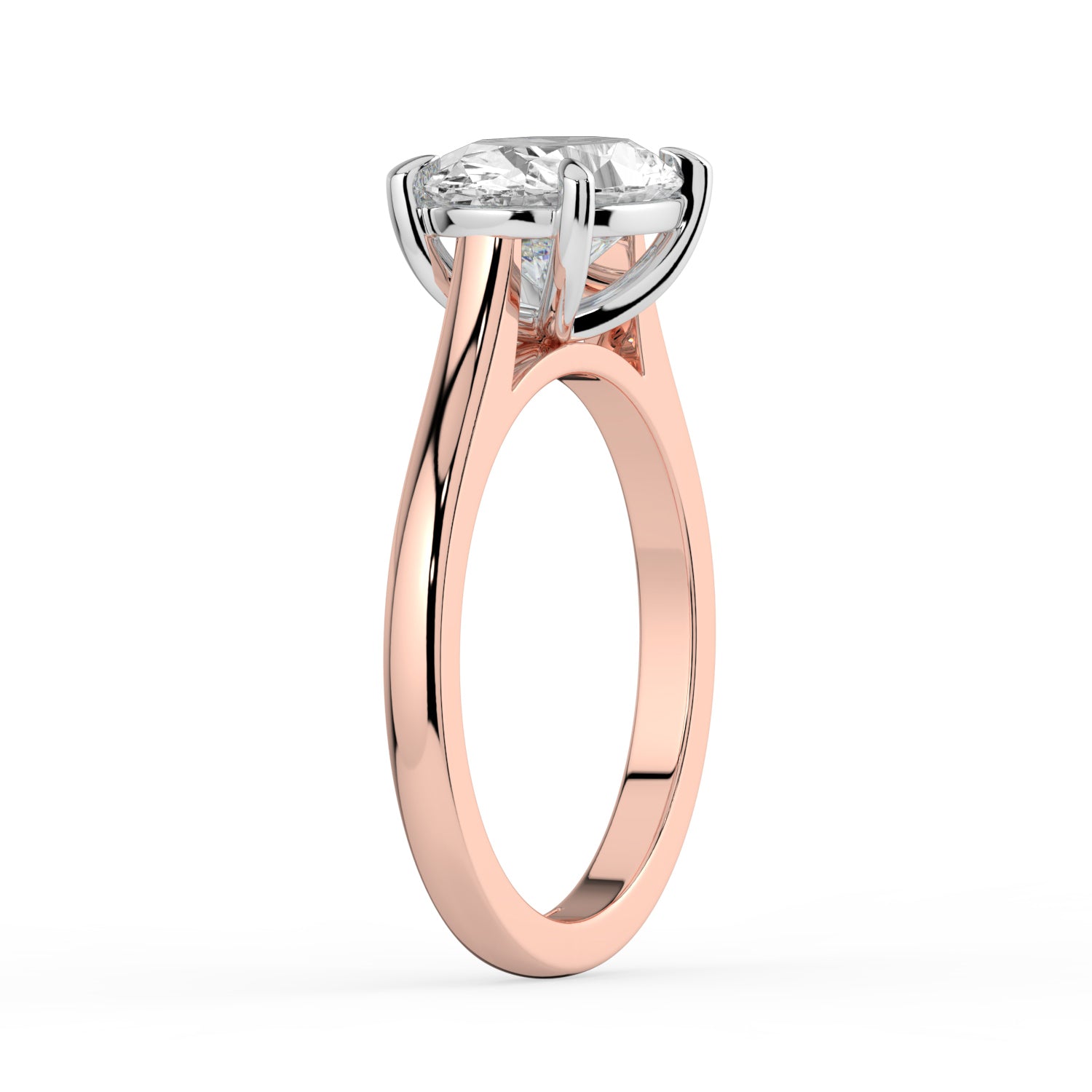 The Aria Ring - East-West Oval Solitaire