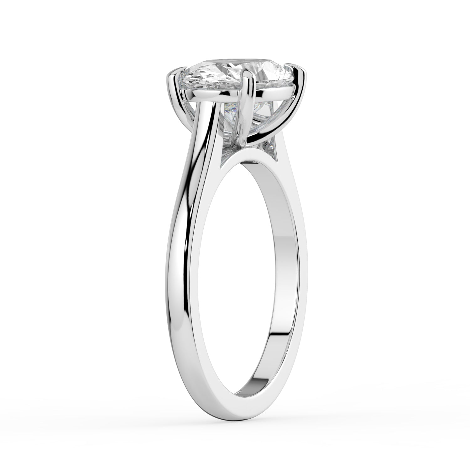 The Aria Ring - East-West Oval Solitaire
