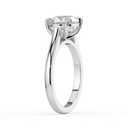 The Aria Ring — East-West Oval Solitaire Lab-Grown Diamond Engagement Ring in White Gold | The Jewel Concierge