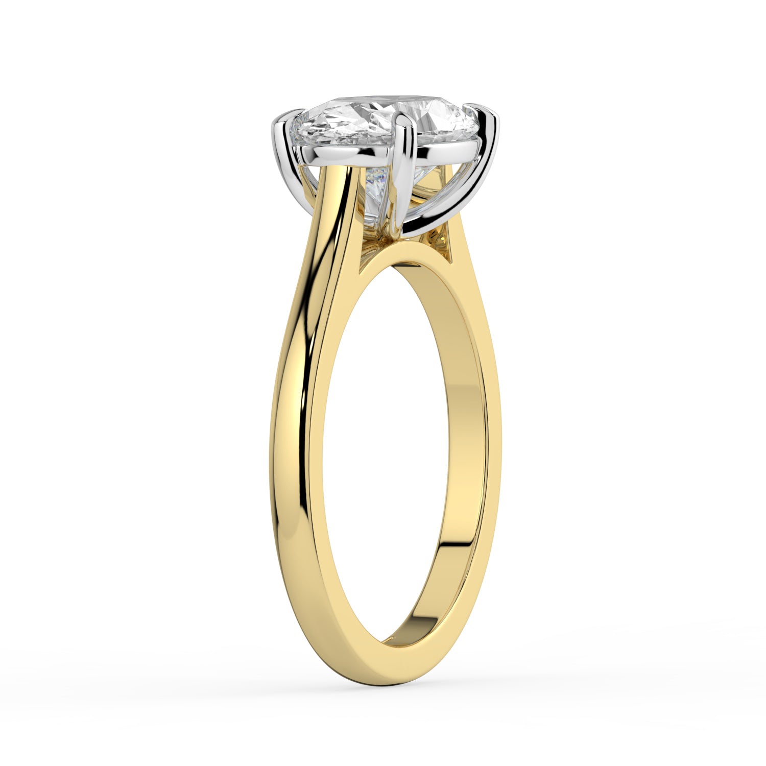 The Aria Ring - East-West Oval Solitaire