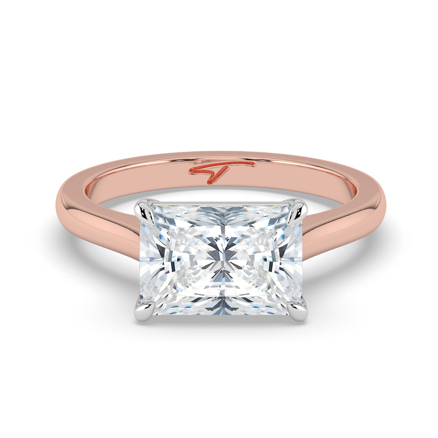 The Aria Ring - East-West Radiant Solitaire