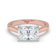 The Aria Ring — East-West Radiant Solitaire Lab-Grown Diamond Engagement Ring in Two-Tone Rose and White Gold | The Jewel Concierge
