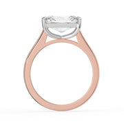 The Aria Ring — East-West Radiant Solitaire Lab-Grown Diamond Engagement Ring in Two-Tone Rose and White Gold | The Jewel Concierge