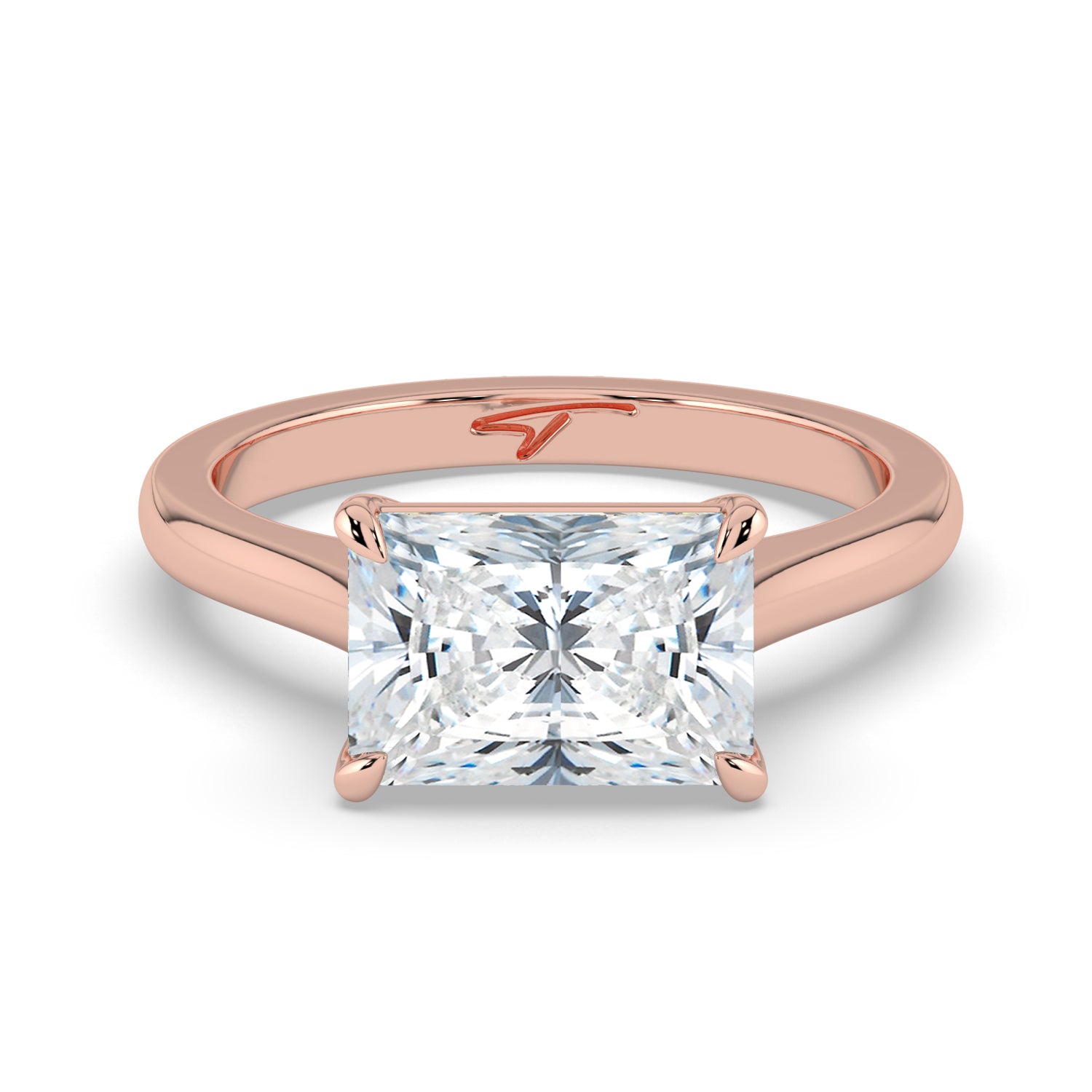 The Aria Ring - East-West Radiant Solitaire