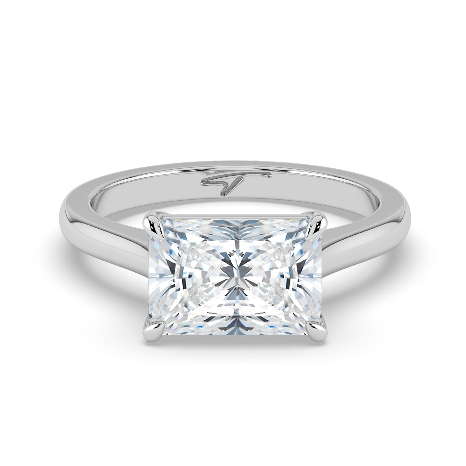 The Aria Ring - East-West Radiant Solitaire