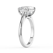 The Aria Ring — East-West Radiant Solitaire Lab-Grown Diamond Engagement Ring in White Gold | The Jewel Concierge
