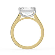 The Aria Ring — East-West Radiant Solitaire Lab-Grown Diamond Engagement Ring in Two-Tone Yellow and White Gold | The Jewel Concierge