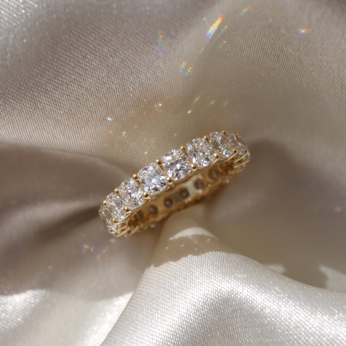 The Ellie Ring — Cushion Lab-Grown Diamond Eternity Band | The Jewel Concierge
