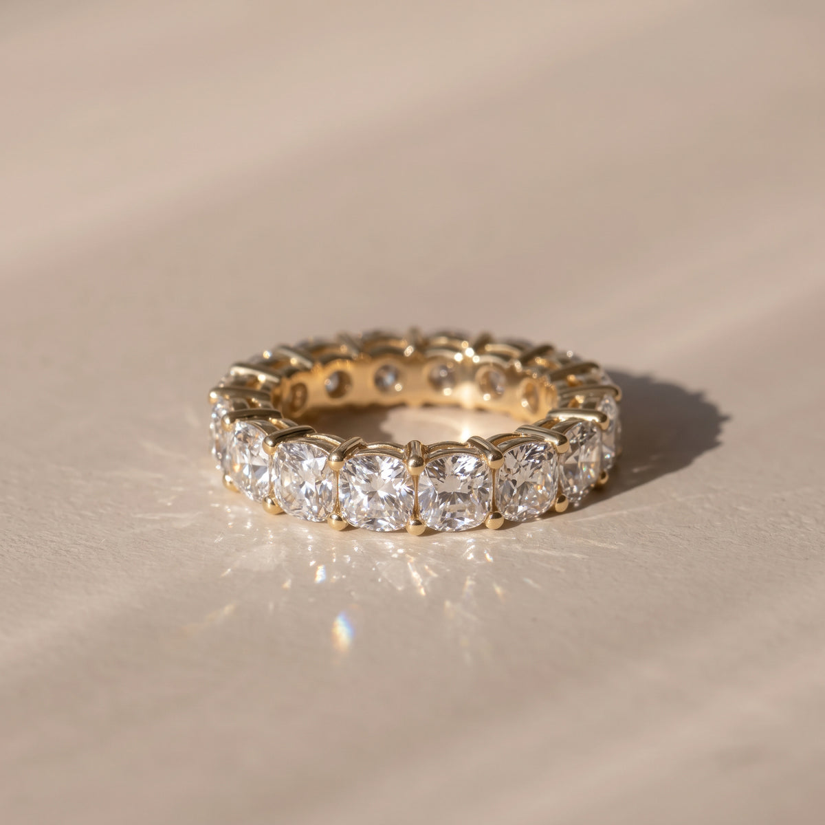 The Ellie Ring — Cushion Lab-Grown Diamond Eternity Band | The Jewel Concierge