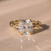 The Elysande Ring — Cushion Solitaire with Braided Band Lab-Grown Diamond Engagement Ring | The Jewel Concierge