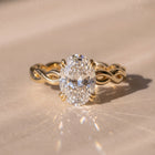 The Elysande Ring — Oval Solitaire with Braided Band Lab-Grown Diamond Engagement Ring | The Jewel Concierge
