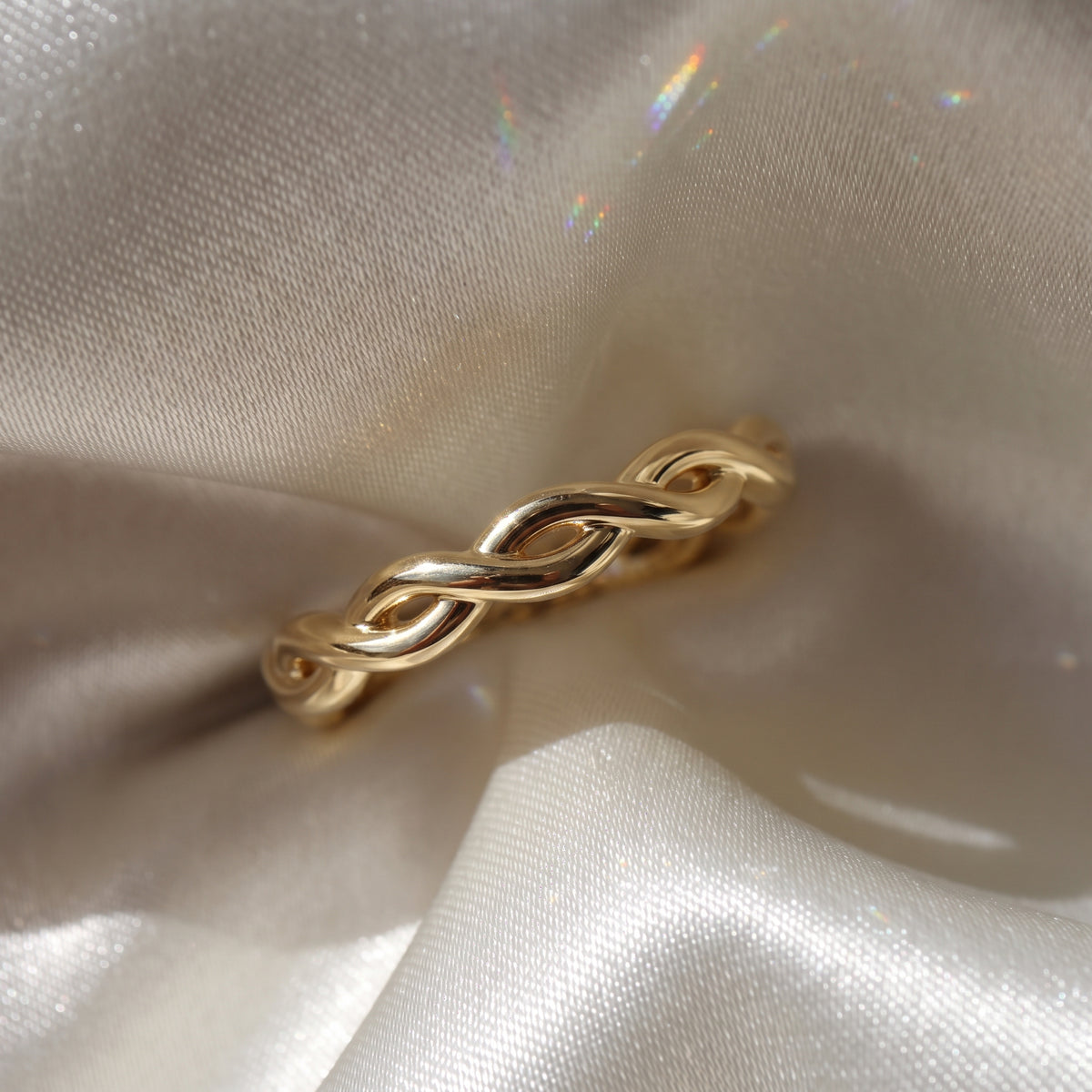 The Elysande Wedding Band — Braided Gold | The Jewel Concierge