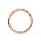 The Sara Ring - Emerald Bezel Set Half Wedding Band in 18K Rose Gold – The Jewel Concierge