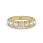 The Sara Ring - Emerald Bezel Set Half Wedding Band in 18K Yellow Gold – The Jewel Concierge