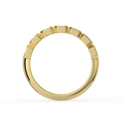 The Sara Ring — Emerald Bezel Set Half Lab-Grown Diamond Eternity Band in Yellow Gold | The Jewel Concierge