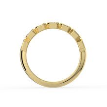 The Sara Ring - Emerald Bezel Set Half Wedding Band in 18K Yellow Gold – The Jewel Concierge