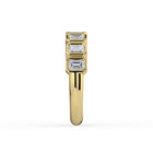 The Sara Ring - Emerald Bezel Set Half Wedding Band in 18K Yellow Gold – The Jewel Concierge