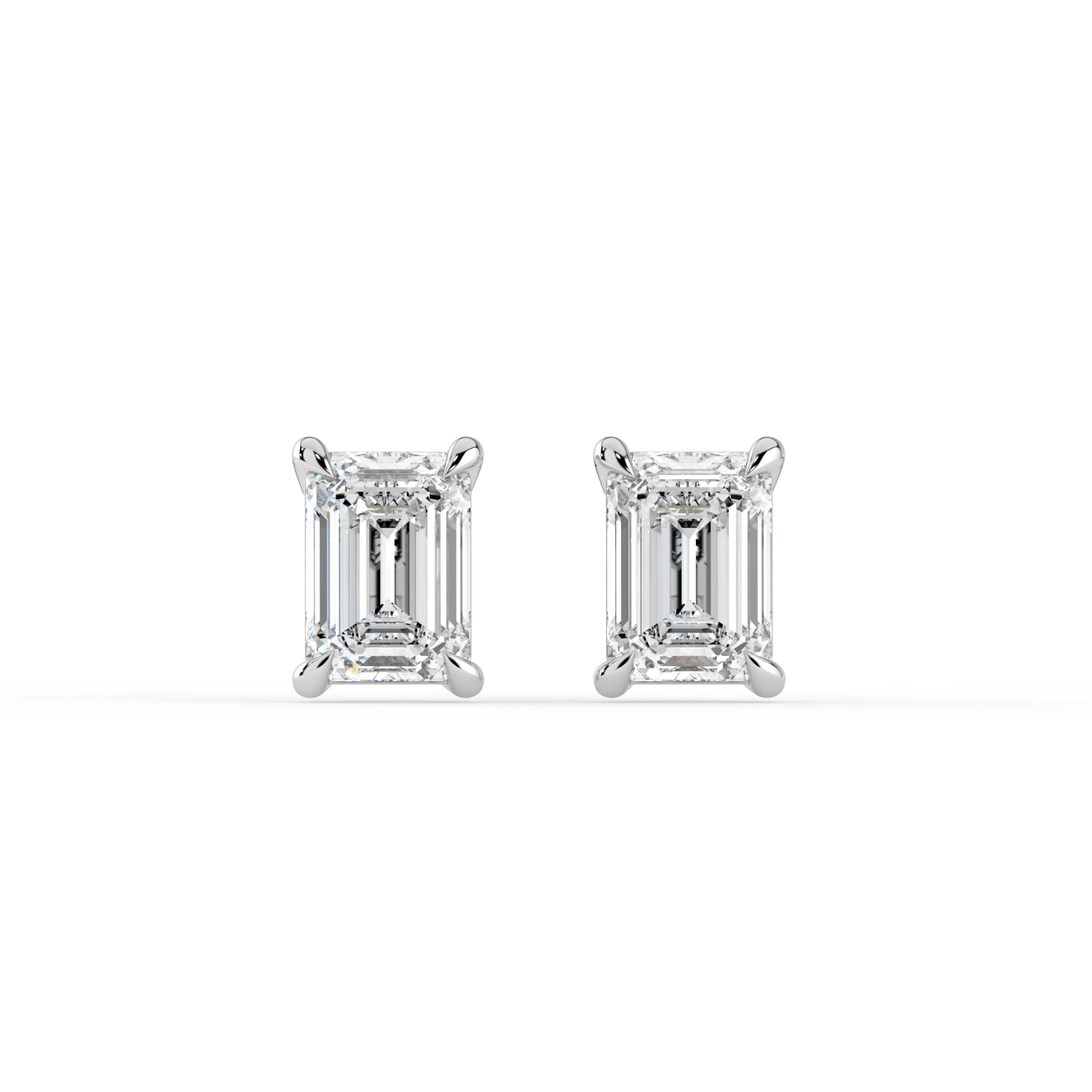 The Althea Earrings - Emerald Cut Studs