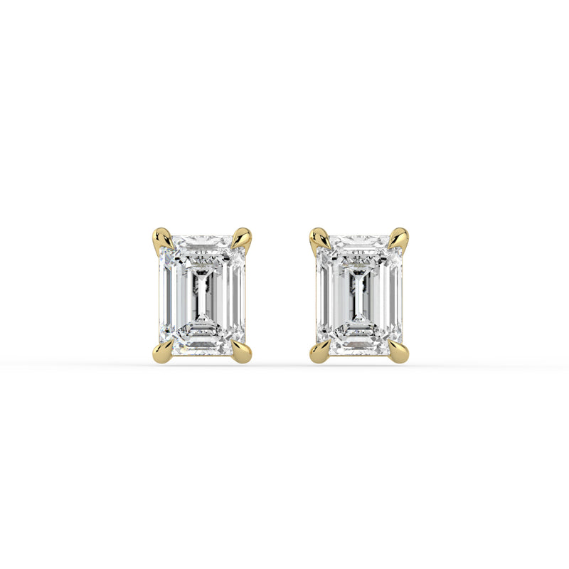 The Althea Earrings - Emerald Cut Studs
